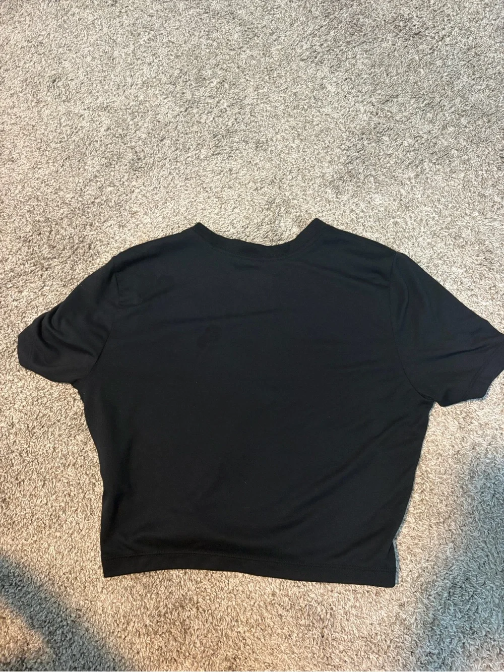 Nike The Nike Tee Womens Black Slim Fit Crop Top Size Medium EUC